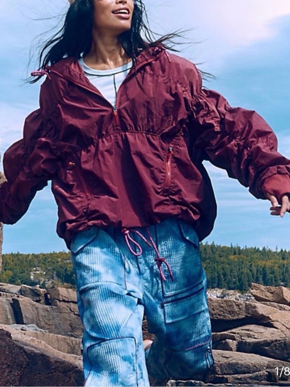 NWOT Free People Movement, Happy Camper Pullover, Large